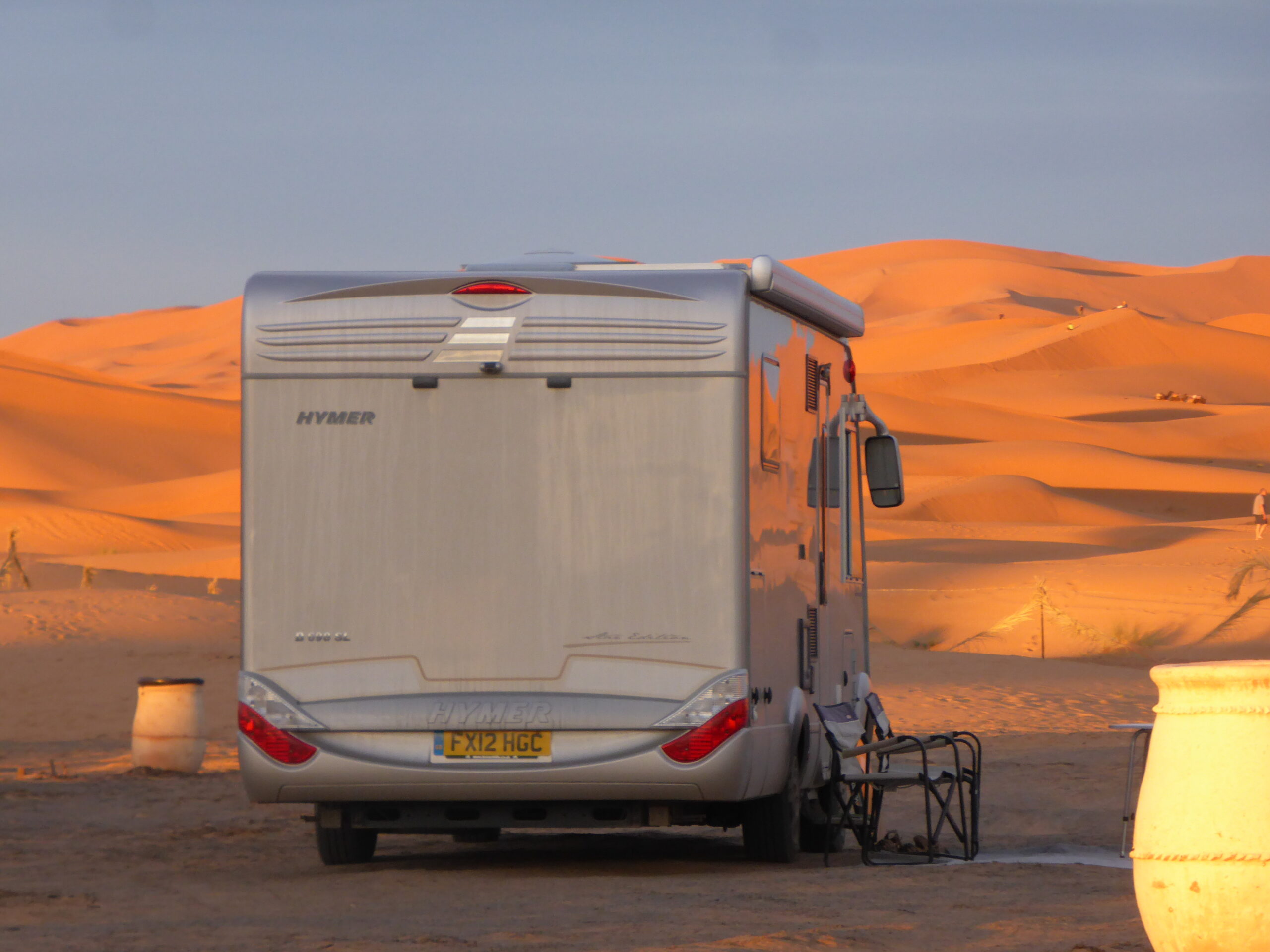Camping in the desert of Morocco